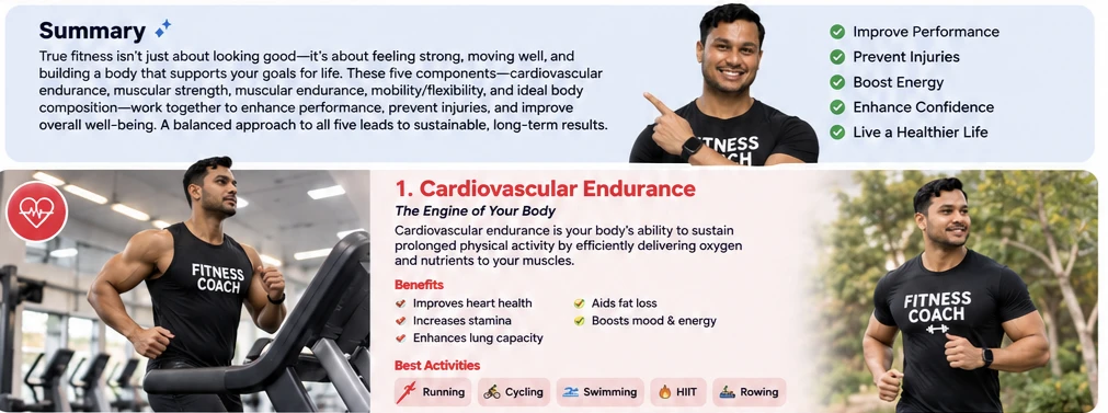 Quick Summary of the Five Fitness Components