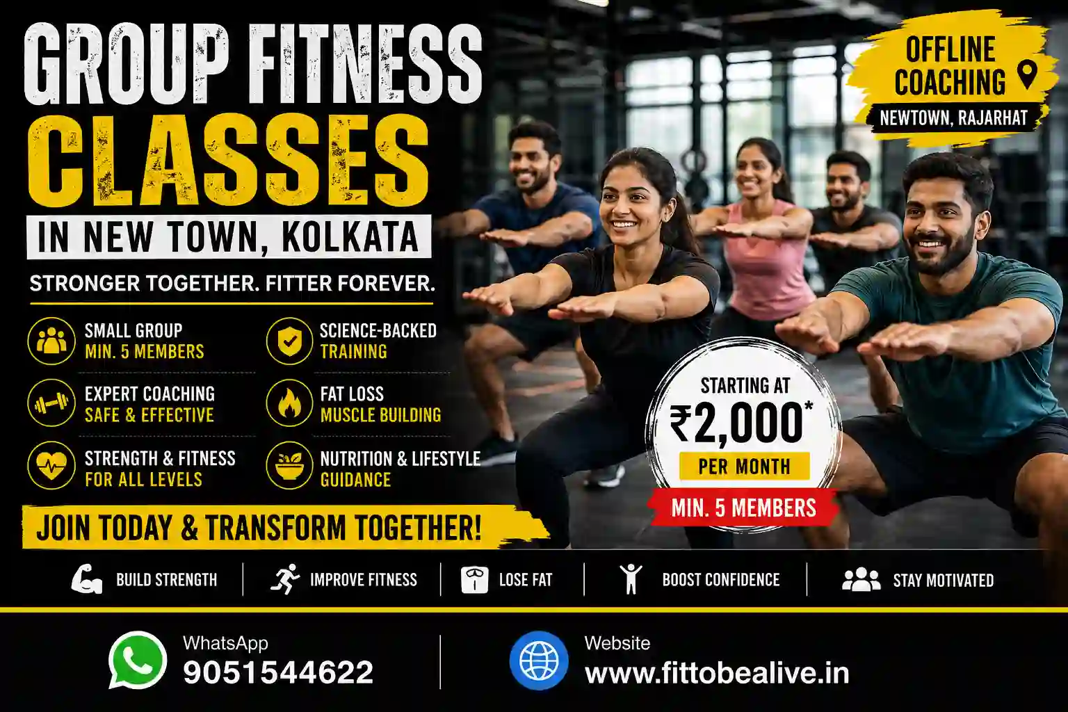 group fitness classes in New Town, Kolkata