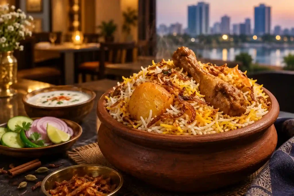 Best biryani in Newtown Rajarhat Kolkata with aromatic chicken biryani